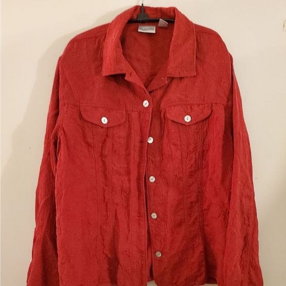 Chico's Red lightweight jacket - Picture 1 of 6